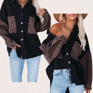 NEW // Lena Washed Leopard Shacket
